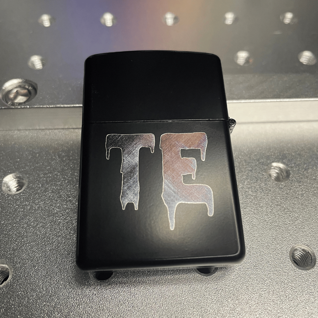 Personalized lighter gift laser engraved with the letters TE.

Top 10 Laser Engraving Business Ideas for 2025