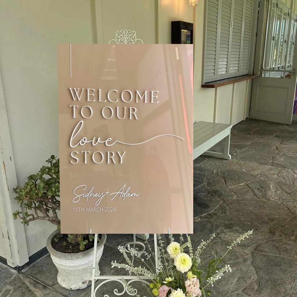 Personalized Wedding Acrylic Sign