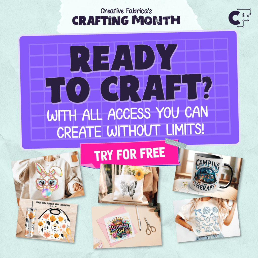 Creative Fabrica image of makers crafts and free trial to creative fabrica.