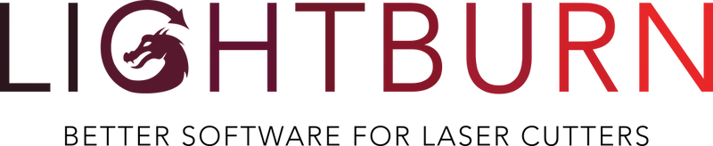 Lightburn logo that says "Lightburn - Better software for laser cutter"
